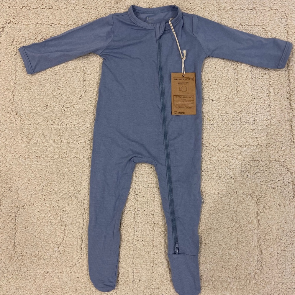 Kyte Baby Footed Sleeper 3-6 Months Slate